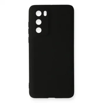 Huawei P40 Kılıf First Silikon - Siyah
