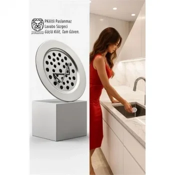 Kilitli Paslanmaz Lavabo Süzgeci - Akıllı Tahliye Ve Tam Süzme Teknolojisi (5.5 Cm)