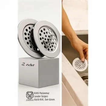 Kilitlenebilir Metal Lavabo Evye Süzgeci 2 Adet 721234