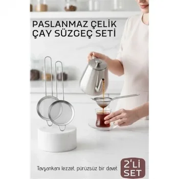 Klasik Çay Süzgeci 304 Paslanmaz Çelik 2 Adet 721306