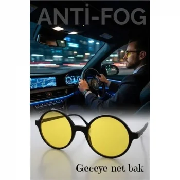 Parlama Önleyici Gece Sürüş Görüş Gözlüğü Sis Far Işık Önleyici Anti-fog Gözlük