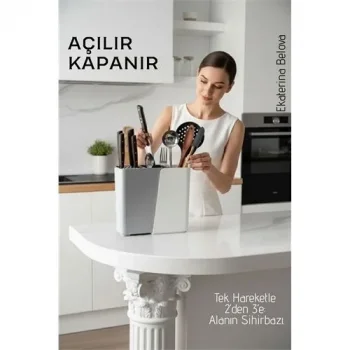 Akıllı Sürgülü lık Ve Kaşıklık Organizeri - Ayarlanabilir Tezgah Üstü Mutfak Düzenleyici 722571