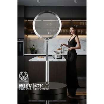 Giulia Serie  Lüks İnce Meş Süzgeç - 34 Cm Profesyonel Mutfak İmzası 304 Paslanmaz Çelik 722909