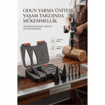Weber Serisi: 6 Parçalı Profesyonel Çelik Odun Yarma Ahşap Ayırma Ve Matkap Ucu Seti 722982