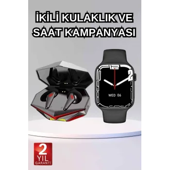 İkili Set Dev Kampanya Ucuz Kulaklık Ucuz Akıllı Saat Gürültü Önleyici Uzun Pil Ömrü