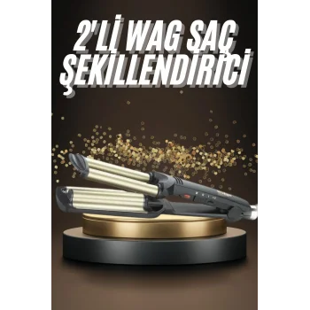 İkili Wag Maşa Saç Şekillendirici Seramik Kaplama Isı Ayarlı