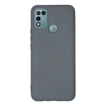 İnfinix Hot 10 Play Kılıf Nano İçi Kadife Silikon - Gri