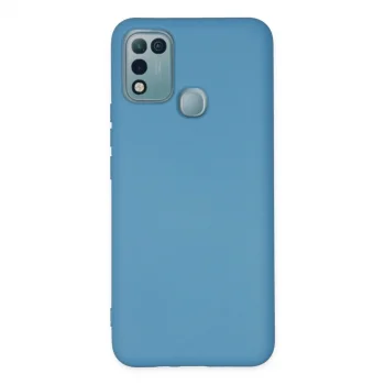 İnfinix Hot 10 Play Kılıf Nano İçi Kadife Silikon - Mavi