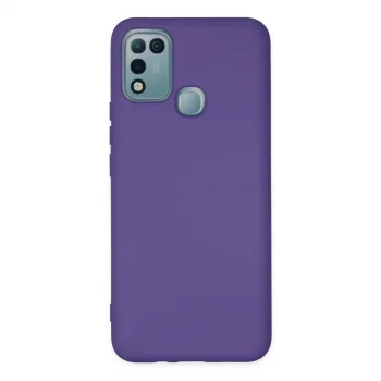 İnfinix Hot 10 Play Kılıf Nano İçi Kadife Silikon - Mor