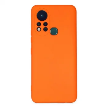 İnfinix Hot 11s Kılıf Nano İçi Kadife Silikon - Turuncu