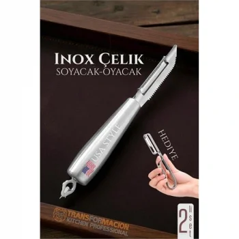 Inox Soyacak - Sebze Soyacağı - Kabak Dolma Oyacağı 2 li SET