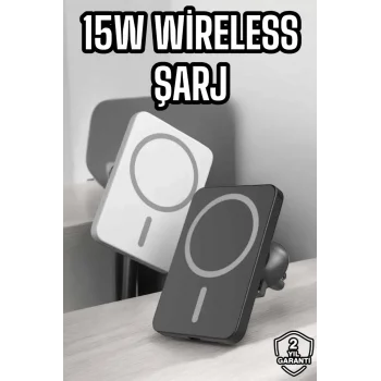 İOS Uyumlu Manyetik Tasarım Magsafe İphone 12/13/14/15 araç şarjı