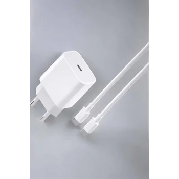 İOS Uyumlu Type-C Girişli Hızlı Şarj 15/15 Pro Max Adaptör ve Kablosu