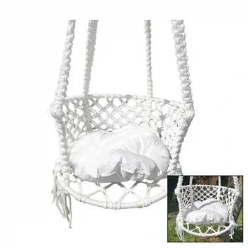 İPEK HAMAK DAVUL SALINCAK  MİNDERLİ   ÇAP:60CM   150KG.TAŞIMA KAPASİTESİ   1-ASMA HALATI - 1-ÇELİK DUBEL (5047)