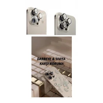 16 Pro Max Kamera Lens Koruyucu Naturel