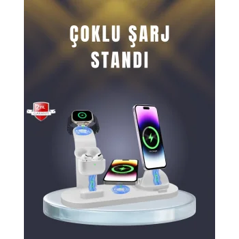 iPhone, AirPods ve Akıllı Saat Uyumlu Çoklu Şarj Cihazı