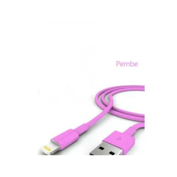 Şarj Data Kablosu - Pembe