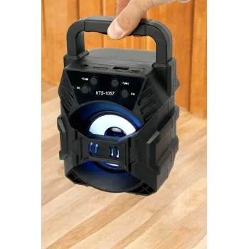 Işıklı Bluetooth Hoparlör Müzik ve Renkli Işık Taşınabiilir