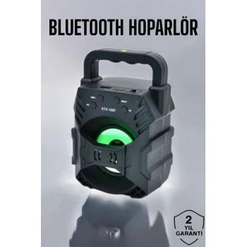 Işıklı Bluetooth Hoparlör Müzik ve Renkli Işık Taşınabiilir