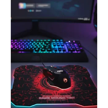 Işıklı Oyuncu Mouse ve Mousepad Seti Ergonomik Tasarım ve RGB Aydınlatma
