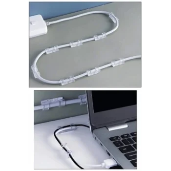 Kablo Sabitleyici Klipsler 20 Adet Kablo Düzenleyici Duvar Fayans Cam Kablo Tutucu Yapışkanlı Klips (5047)