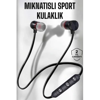 Kablolu Mıknatıslı Sport Kulaklık Bluetooth Bağlantılı