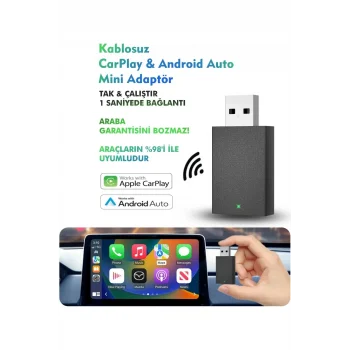 Kablosuz Android Auto/Car Play USB Dongle Cihazı