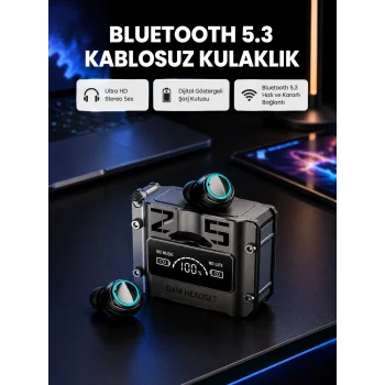 Kablosuz Bluetooth 5.3 Kulaklık – Aktif Gürültü Engelleme ve Gecikmesiz Oyun Modu