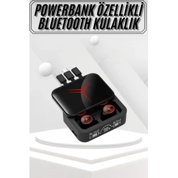 Kablosuz Bluetooth Kulaklık Powerbank Özellikli Göstergeli Hd Mikrofon