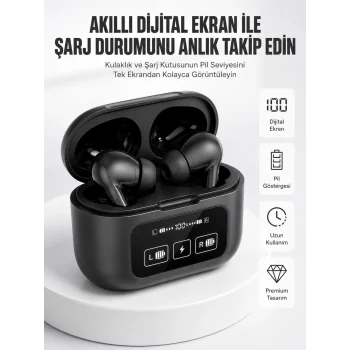 Kablosuz Bluetooth Kulaklık Pro Yeni Nesil Dokunmatik Kontrol
