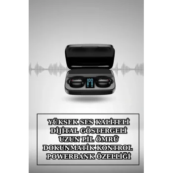 Kablosuz Bluetooth Kulaklık ve Kordon Hediyeli Akıllı Saat Nabız Ölçer Uzun Pil Ömrü