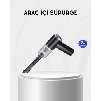 Kablosuz El Süpürgesi – Araç İçi Temizlik İçin 5500PA Güçlü Emiş, USB Şarjlı