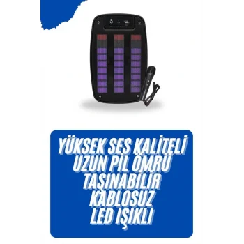 Kablosuz Hoparlör İOS ve Android Uyumlu Şarjlı SD Kart Girişli Bluetooth Hoparlör