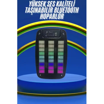 Kablosuz Hoparlör İOS ve Android Uyumlu Şarjlı SD Kart Girişli Bluetooth Hoparlör