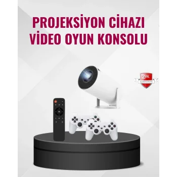 Kablosuz Mini Projeksiyon Cihazı Oyun ve Film İçin Taşınabilir Ev Sineması