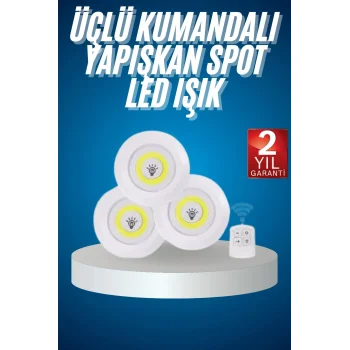 Kablosuz Pilli Işıldak  Masa Lambası Mutfak Tezgah Altı Banyo Dolabı Dolap İçi