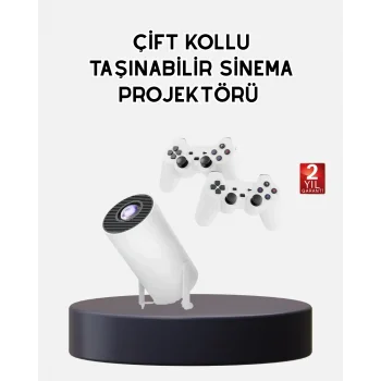 Kablosuz Projeksiyon Cihazı 4K Destekli HDMI USB Oyun Uyumlu