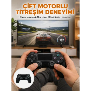Kablosuz Titreşimli Oyun Kolu – Yüksek Hassasiyetli Analog Kontrol ve Ergonomik Tutma Yeni Nesil