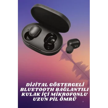 Kablosuz TWS Kulaklık Kulak İçi Mikrofonlu Bleuetooth Kulaklık Yüksek Ses Kaliteli