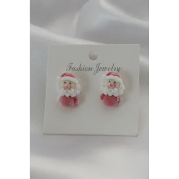 Kadife Noel Bebek Model Kadın Küpe