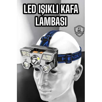 Kafa Lambası Hafif ve Esnek Çift Anahtarlı Far Led Işık