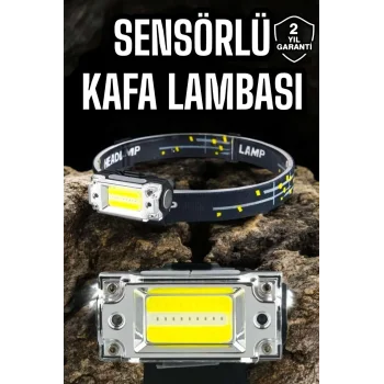 Kafa Lambası Led Fener Pratik Taşınabilir Ayarlanabilir USB Şarjlı
