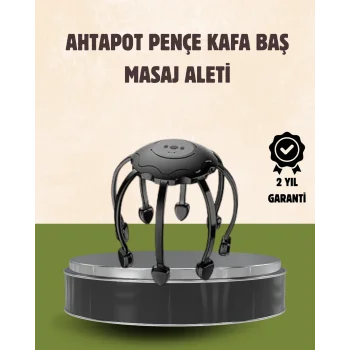 Kafa Masaj Cihazı 8 Motorlu 360 Derece Tam Kapsamlı Rahatlatıcı Masaj