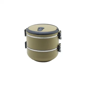 KAHVERENGİ 2Lİ SEFER TASI SAKLAMA KABI 1.2LT