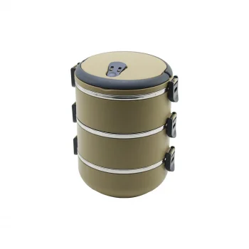 KAHVERENGİ 3LÜ SEFER TASI SAKLAMA KABI 1.8LT