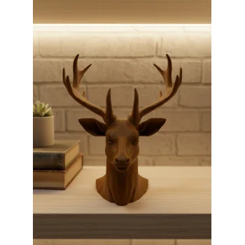 Kahverengi Geyik Biblo 23 cm Dekoratif Şık Tasarım