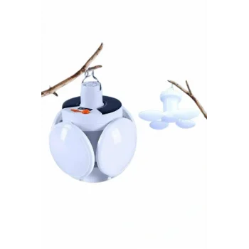 Kamp Lambası Güneş Enerjili Solar 5 Kanatlı Katlanır Lamba Karavan