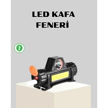 Kamp ve Doğa İçin Şarjlı LED Baş Feneri – Mıknatıslı, Su Geçirmez