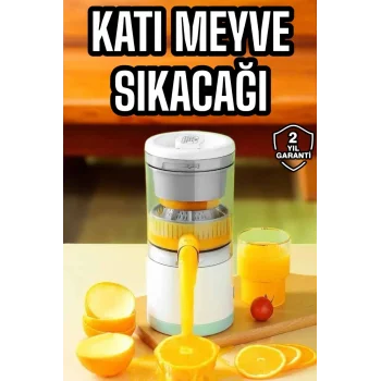 Katı Meyve Sıkacağı Taşınabilir USB Şarjlı Pratik Paslanmaz Çelik lı