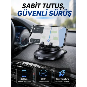 Katlanabilir Araç İçi Telefon Tutucu Gizli Numaratörlü Telefon Standı
